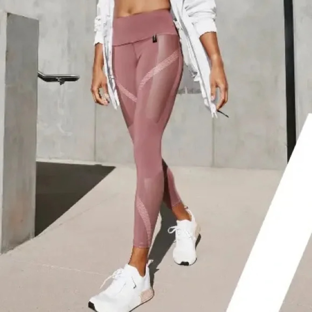 Athleta x Allyson Felix Leggings Small Mauve Pink Legend High Rise Limited